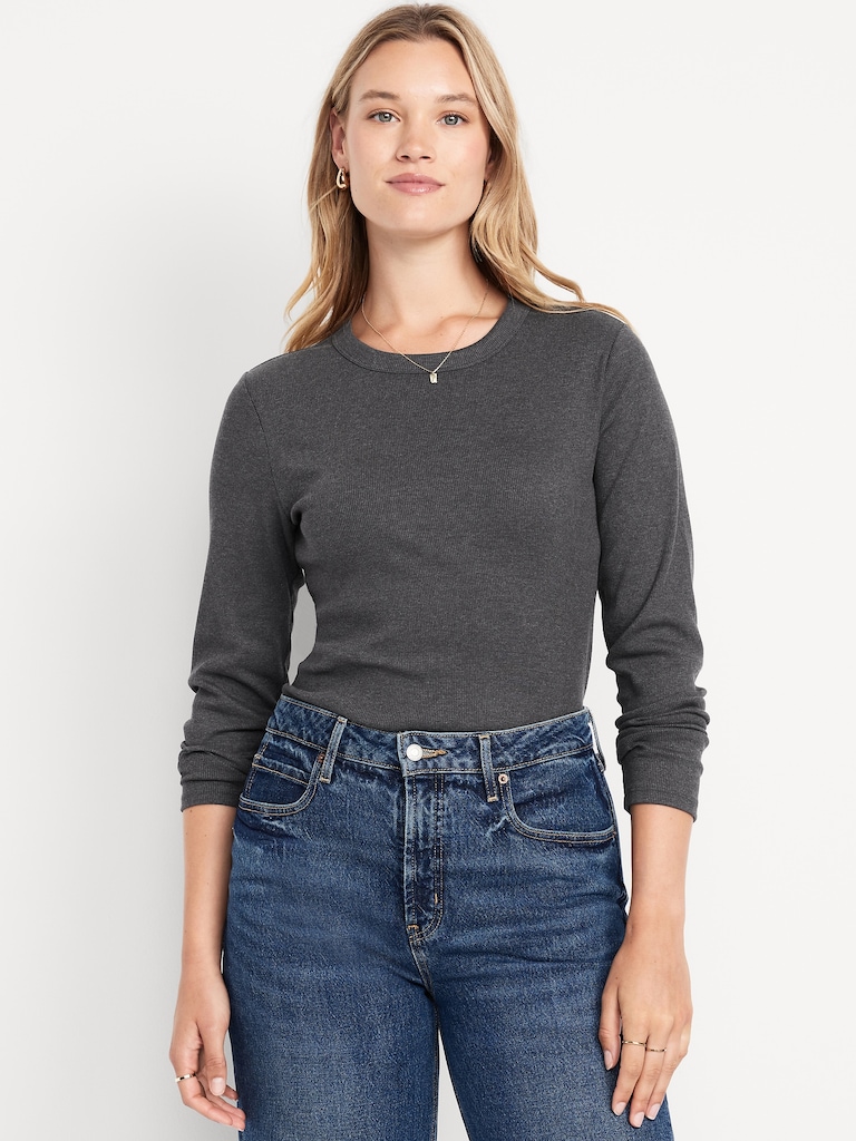 Snug Long-Sleeve Crew-Neck T-Shirt