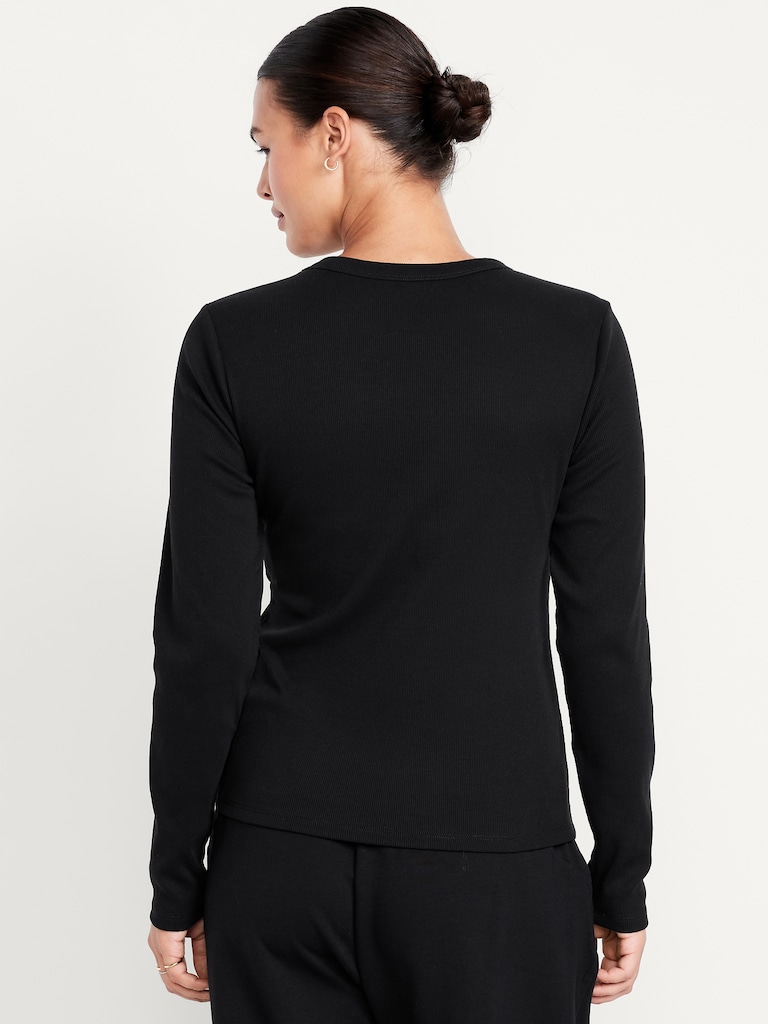 Snug Long-Sleeve Crew-Neck T-Shirt