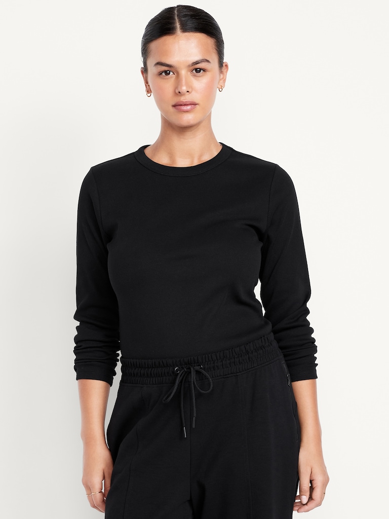 Snug Long-Sleeve Crew-Neck T-Shirt