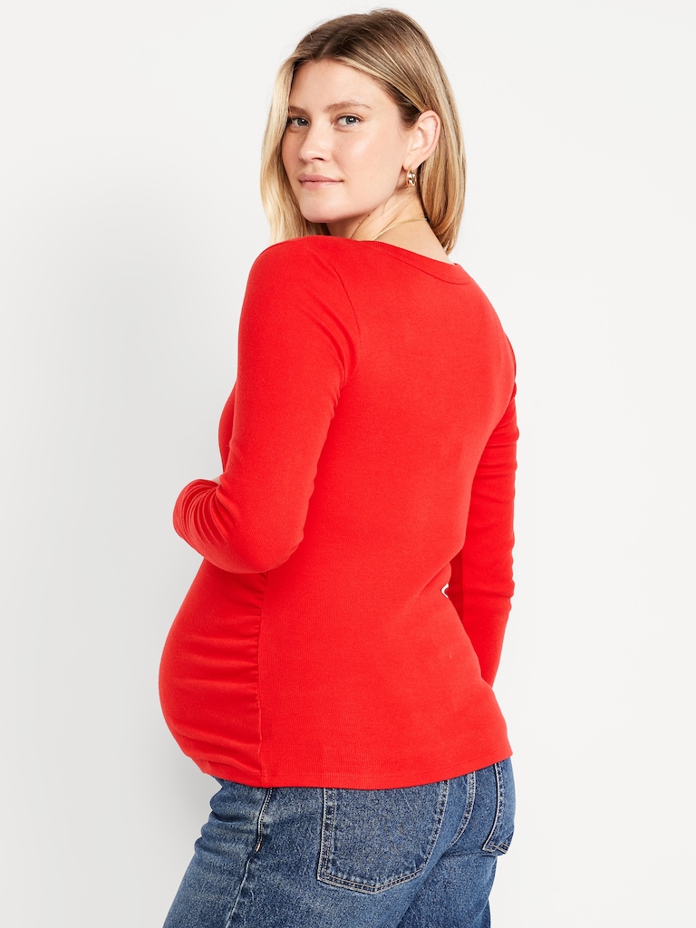Maternity Cozy Snug V-Neck T-Shirt