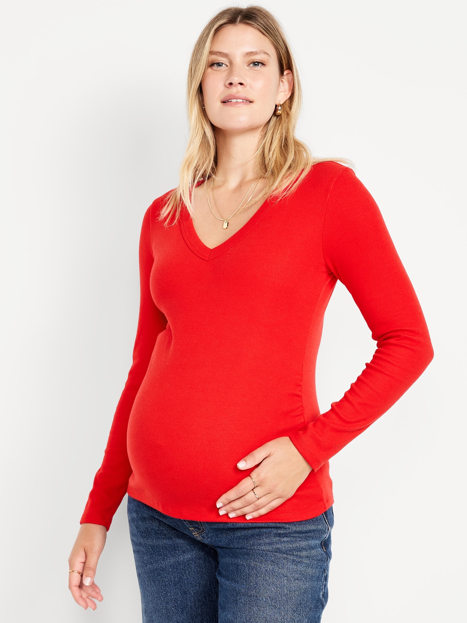 Old Navy Maternity Cozy Snug V-Neck T-Shirt