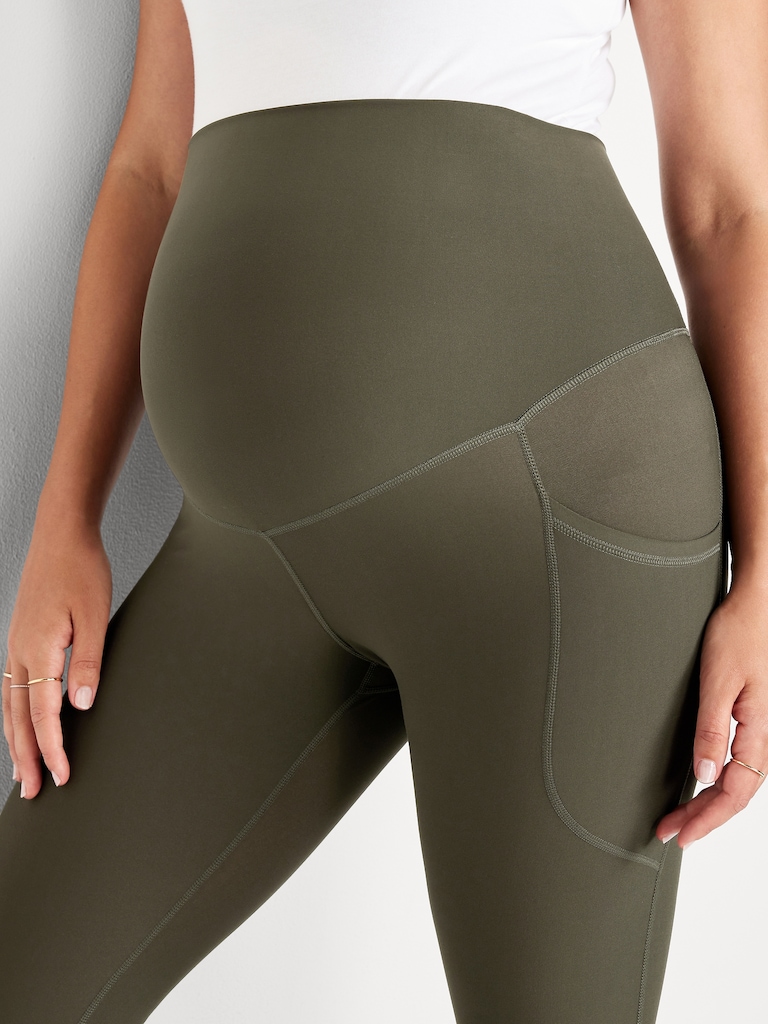 Maternity Full-Panel PowerSoft 7/8 Leggings