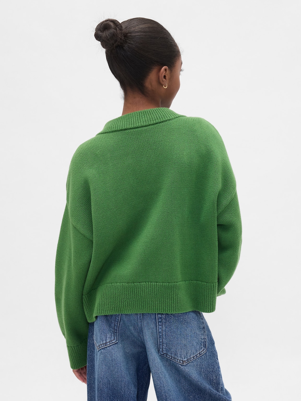 Kids Boxy V-Neck Sweater