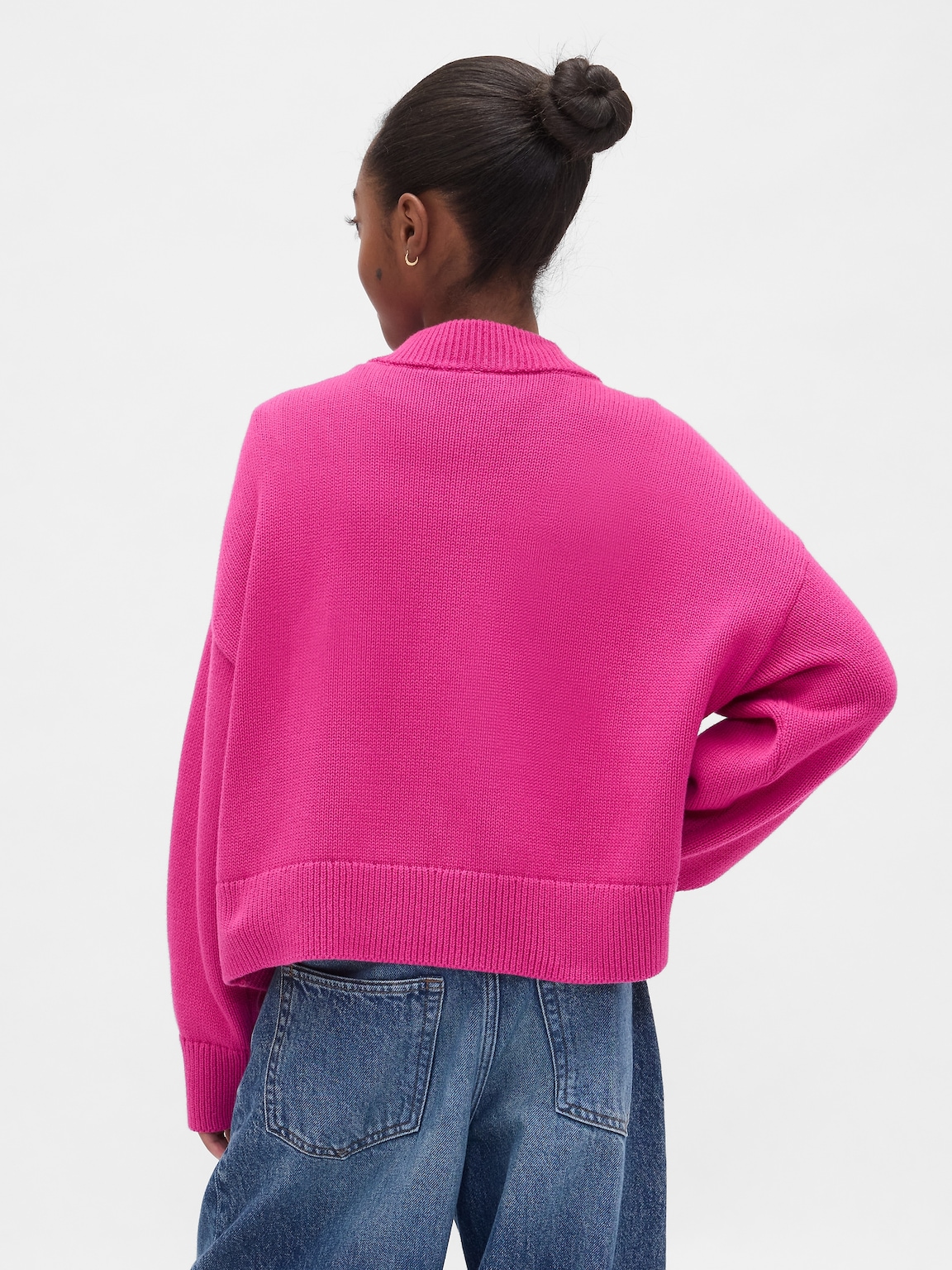 Kids Boxy V-Neck Sweater