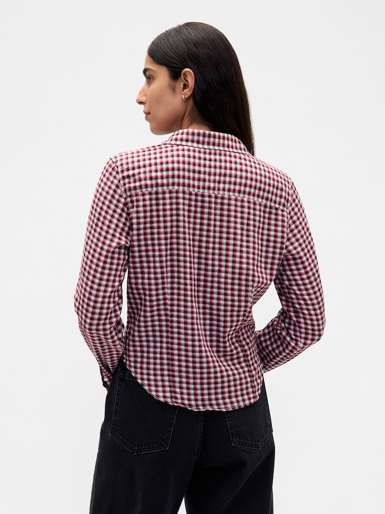 Flannel Fitted Plaid Shirt