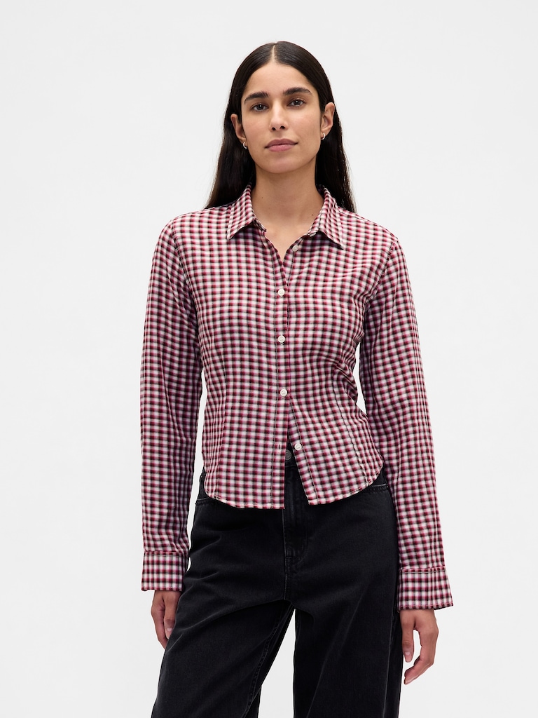 Flannel Fitted Plaid Shirt