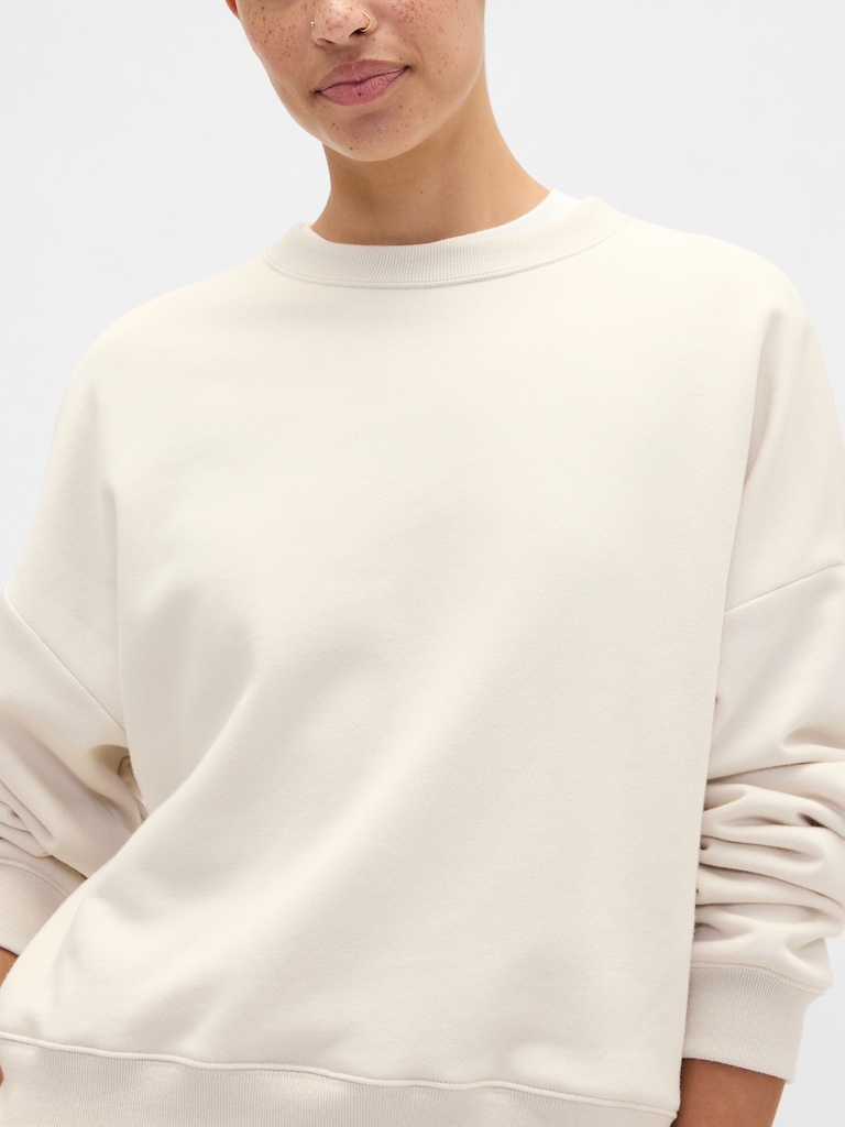 Relaxed Wedge Crewneck Sweatshirt