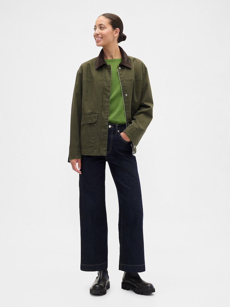 Waffle-Knit Crewneck T-Shirt