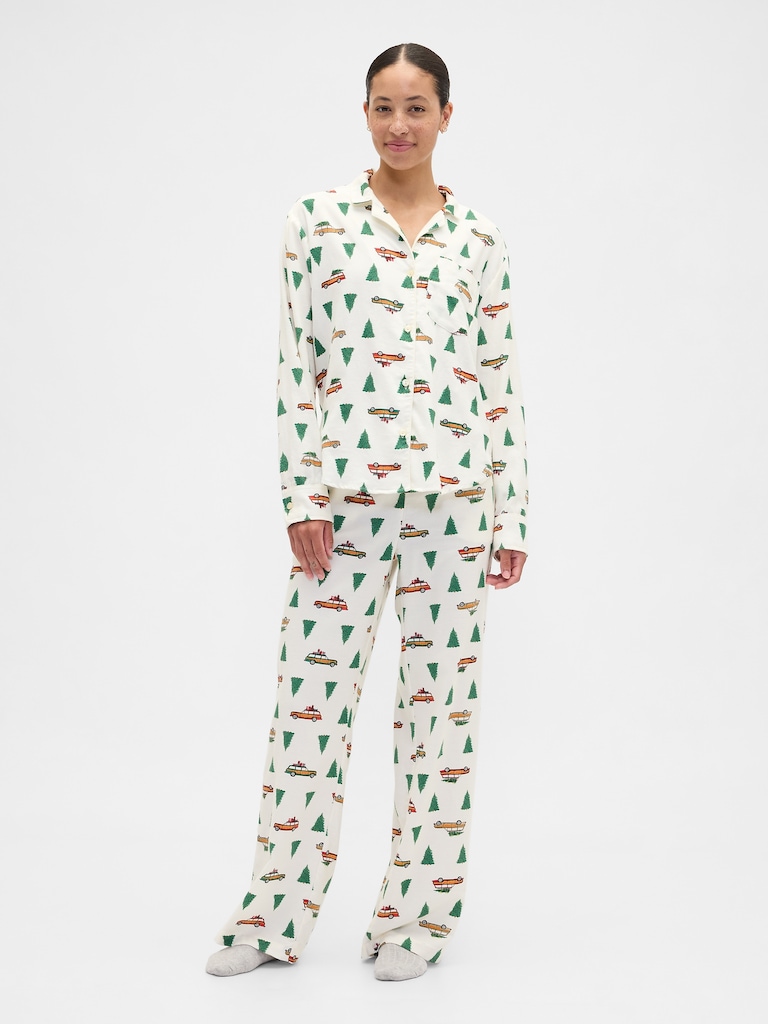 Relaxed Flannel Sleep Shirt