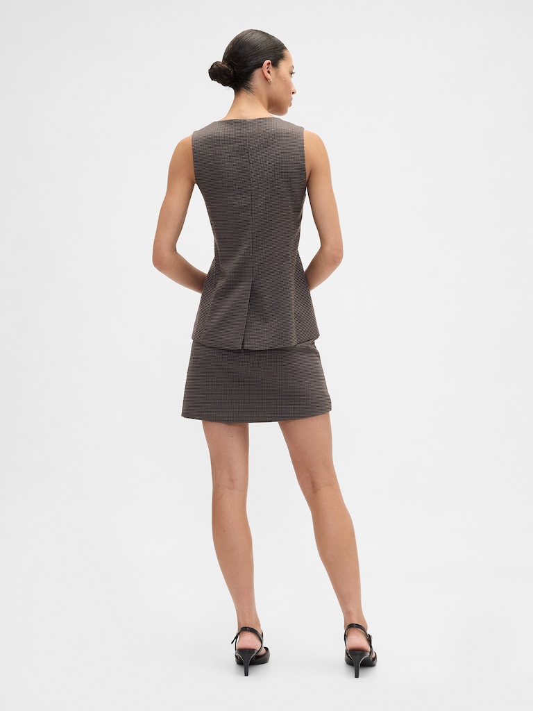 Recycled Pull-On Mini Skirt