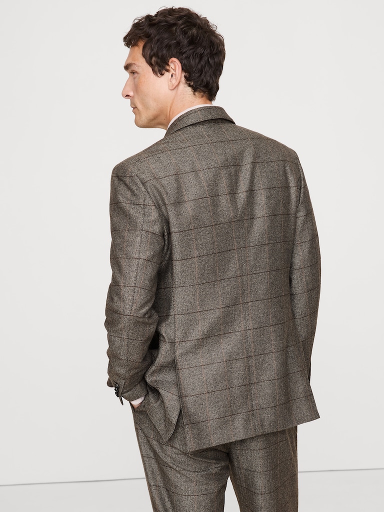 Italian Windowpane Suit Jacket
