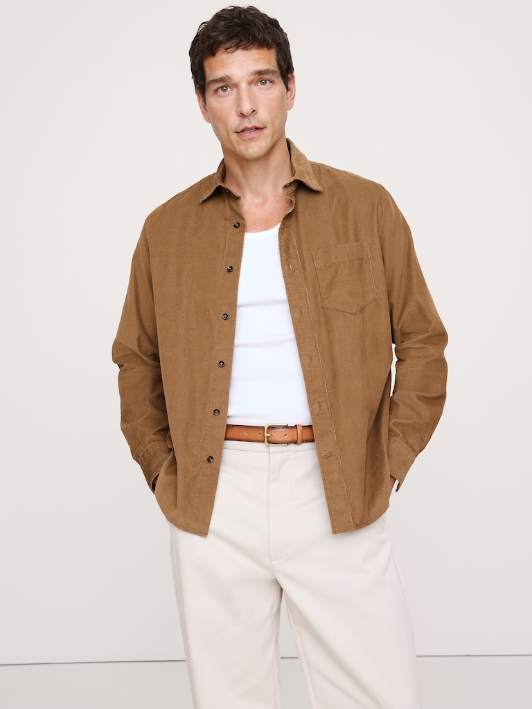Standard-Fit Lightweight Corduroy Shirt
