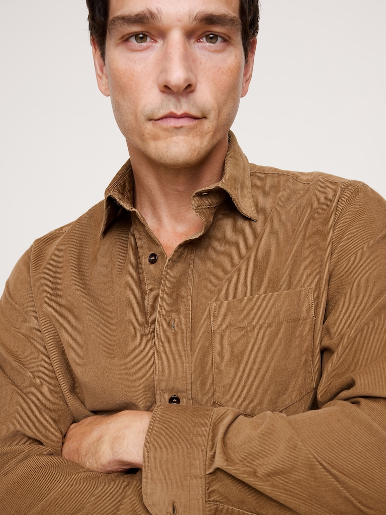 Standard-Fit Lightweight Corduroy Shirt