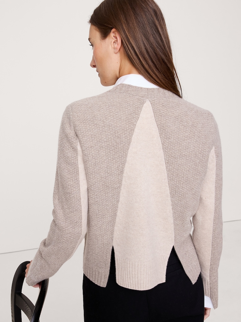Cashmere Mixed-Stitch Cardigan