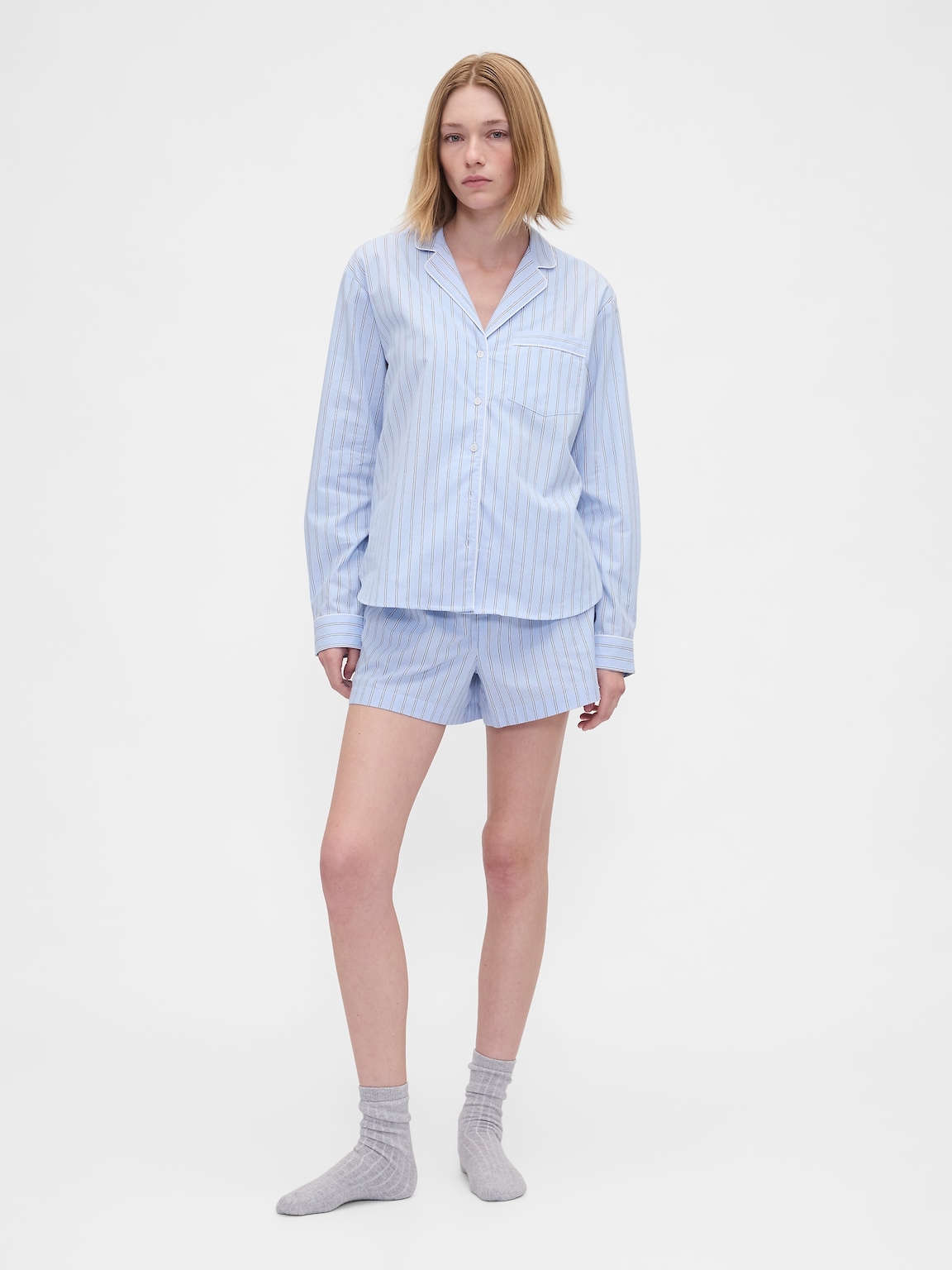 Poplin Logo PJ Boxer Shorts