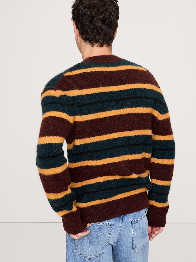 Italian Alpaca-Wool Blend Stripe Sweater