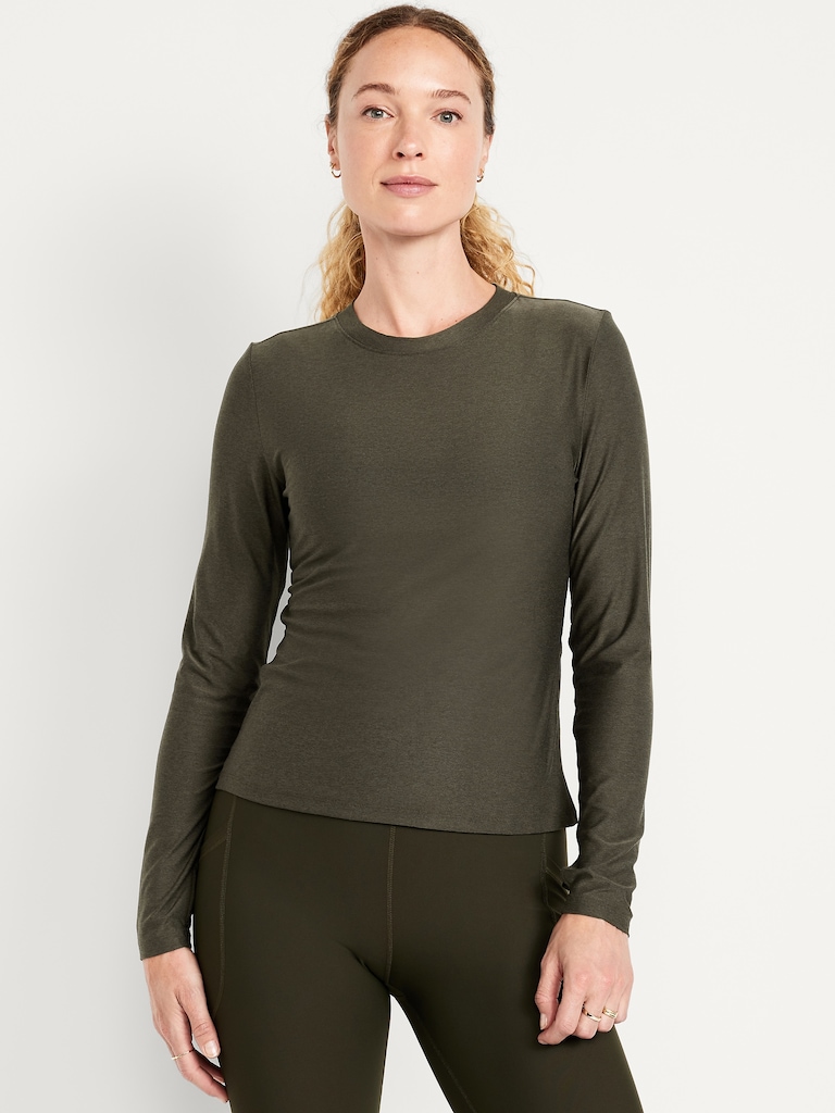 CloudMotion Keyhole Wrap Back Top
