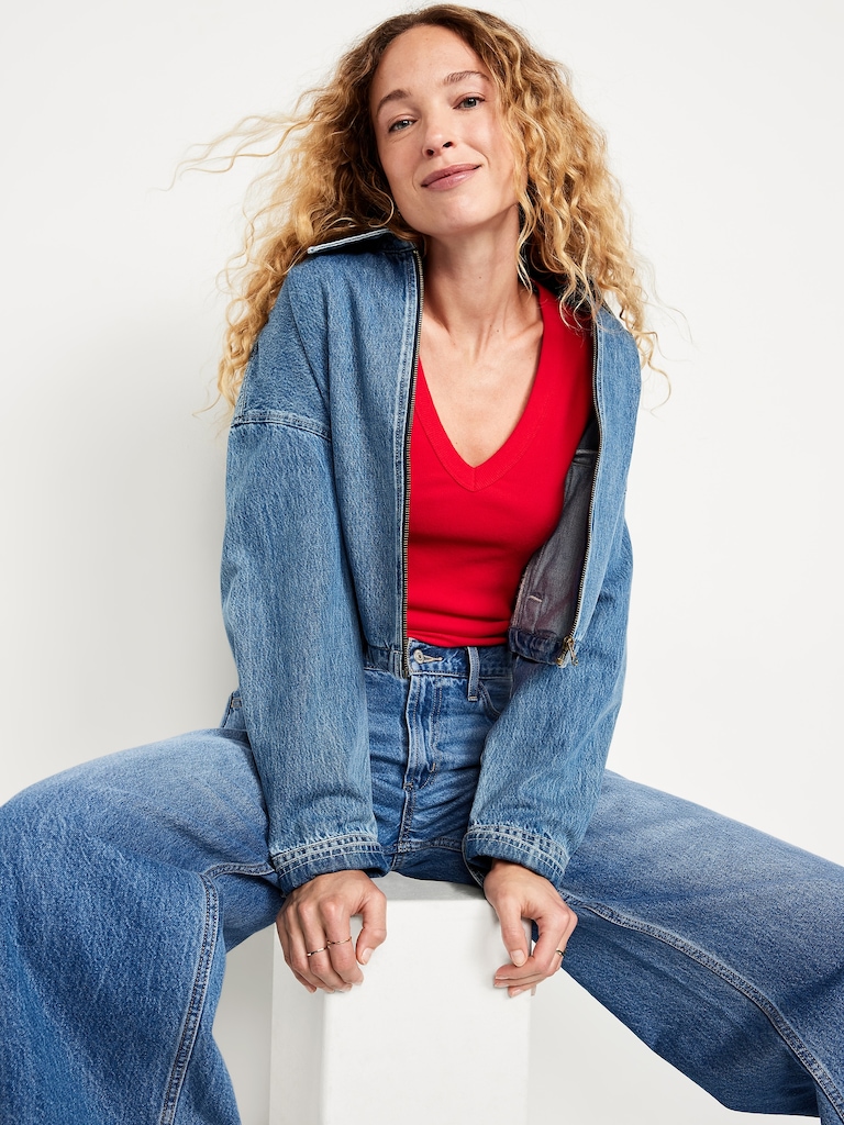 Cozy Snug Long-Sleeve V-Neck T-Shirt