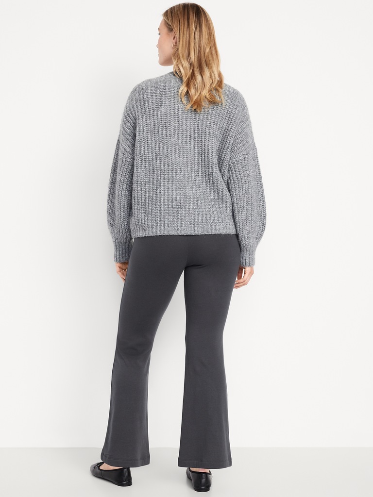 High-Waisted Fleece-Lined Flared Leggings