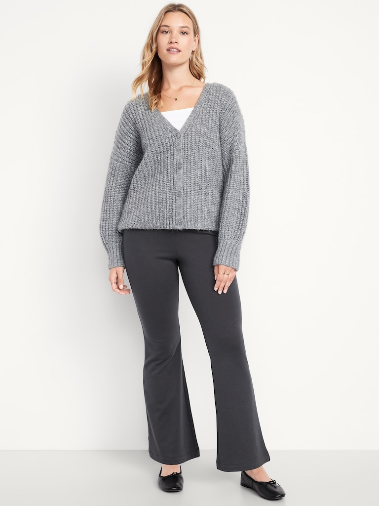 High-Waisted Fleece-Lined Flared Leggings