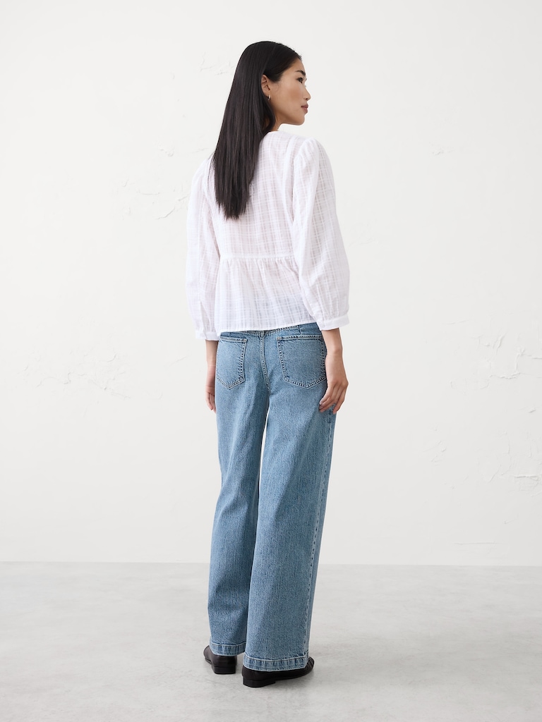 Wide-Leg High-Rise Utility Jean