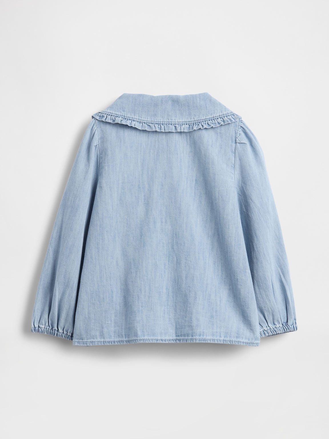 Baby & Toddler Denim Ruffle Collar Shirt