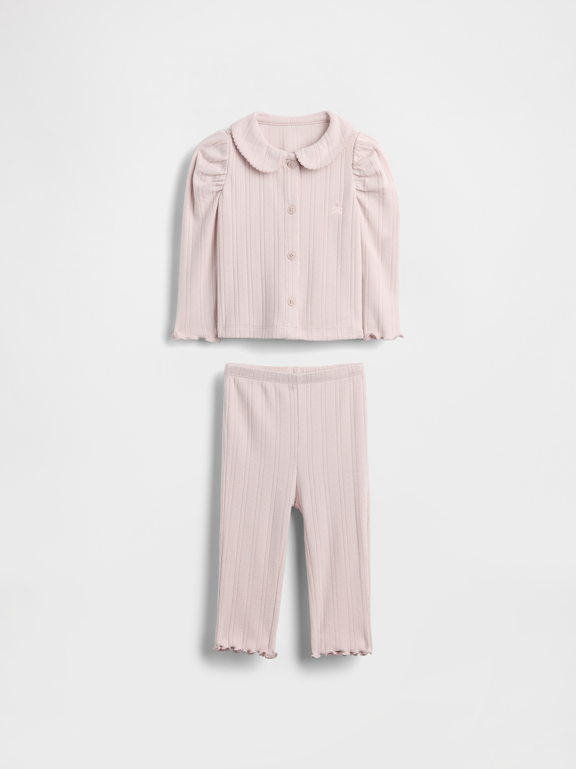 Baby Softspun Pointelle Rib Outfit Set