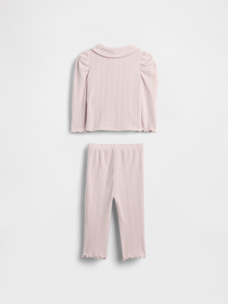 Baby Softspun Pointelle Rib Outfit Set