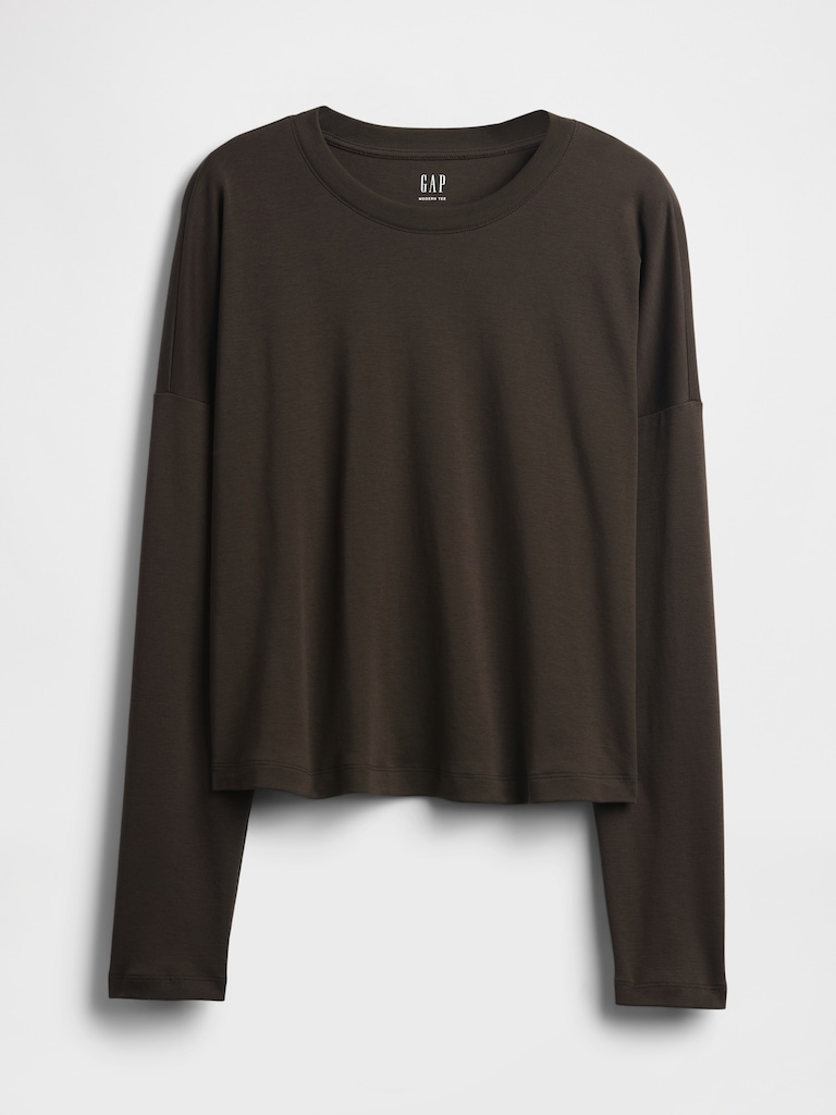 Supima® Cotton Oversized Crop T-Shirt