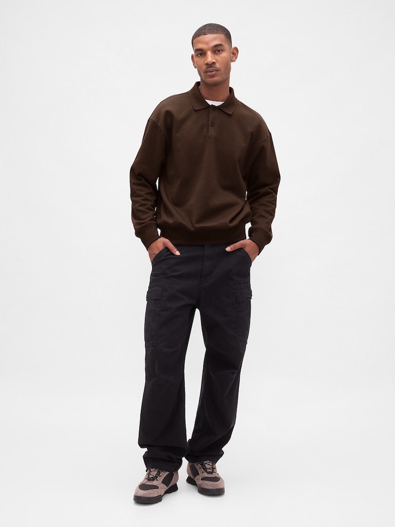 Heavyweight Oversized Polo Sweatshirt