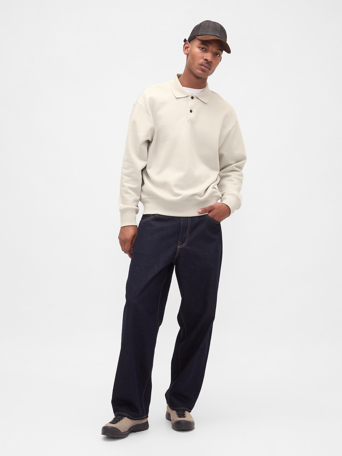 Heavyweight Oversized Polo Sweatshirt