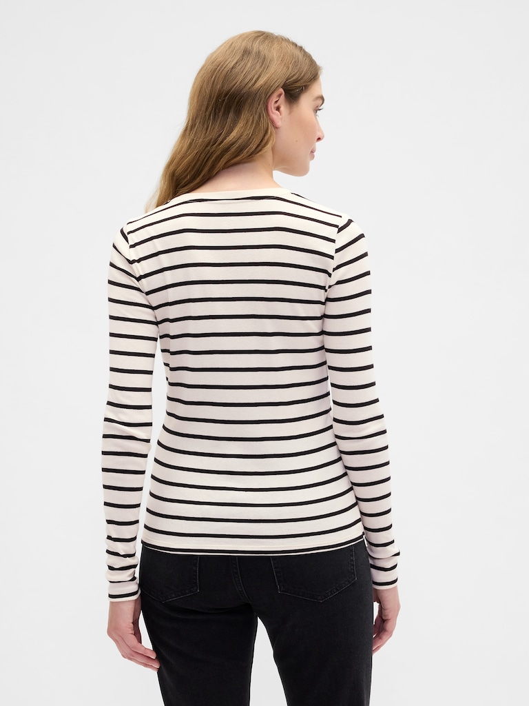 Stripe V-Neck T-Shirt