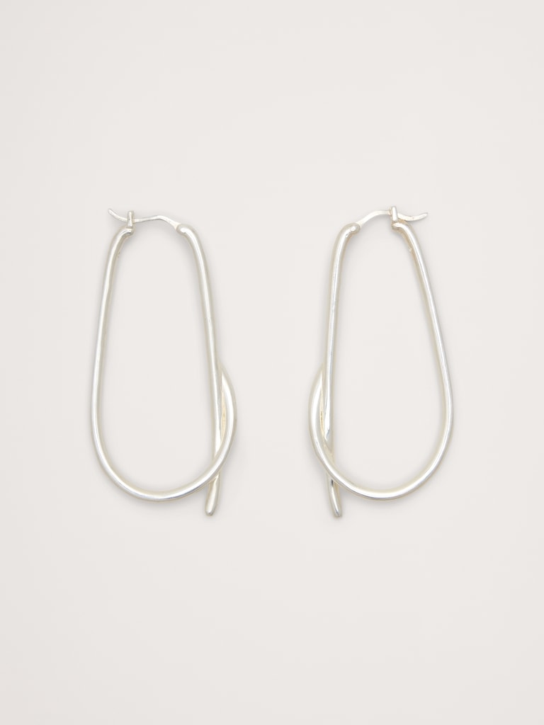 Large Knotted Hoop Earrings