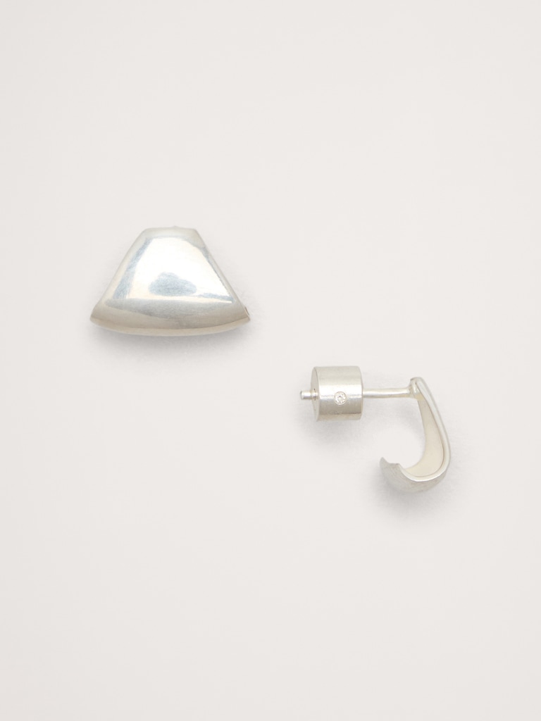 Triangular Half-Hoop Earrings