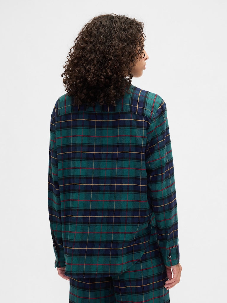 Relaxed Flannel Sleep Shirt
