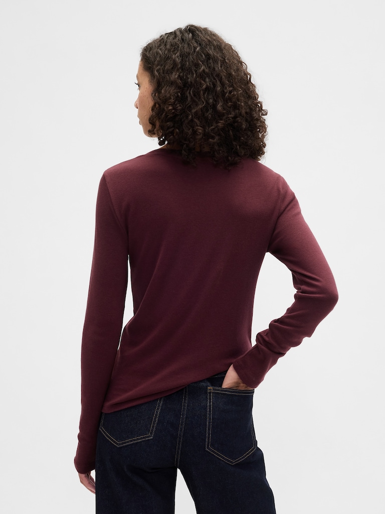 Modern Ribbed Crewneck T-Shirt