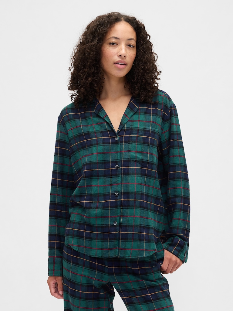 Relaxed Flannel Sleep Shirt