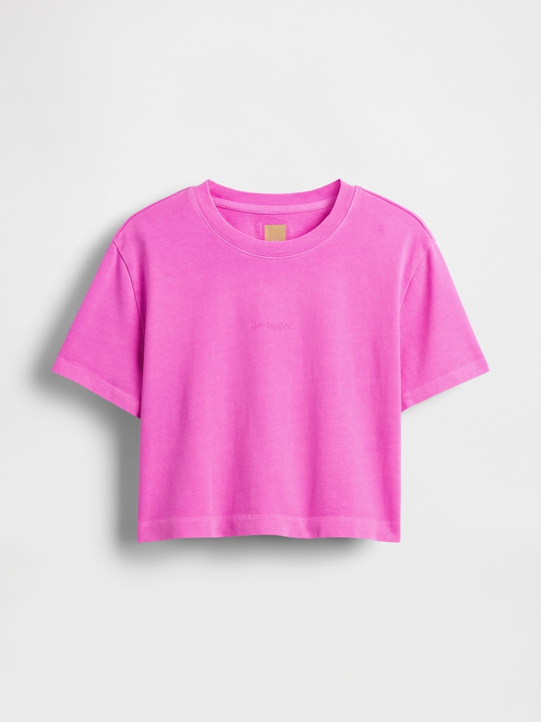 Gap × BÉIS Organic Cotton VintageSoft Crop Graphic T-Shirt