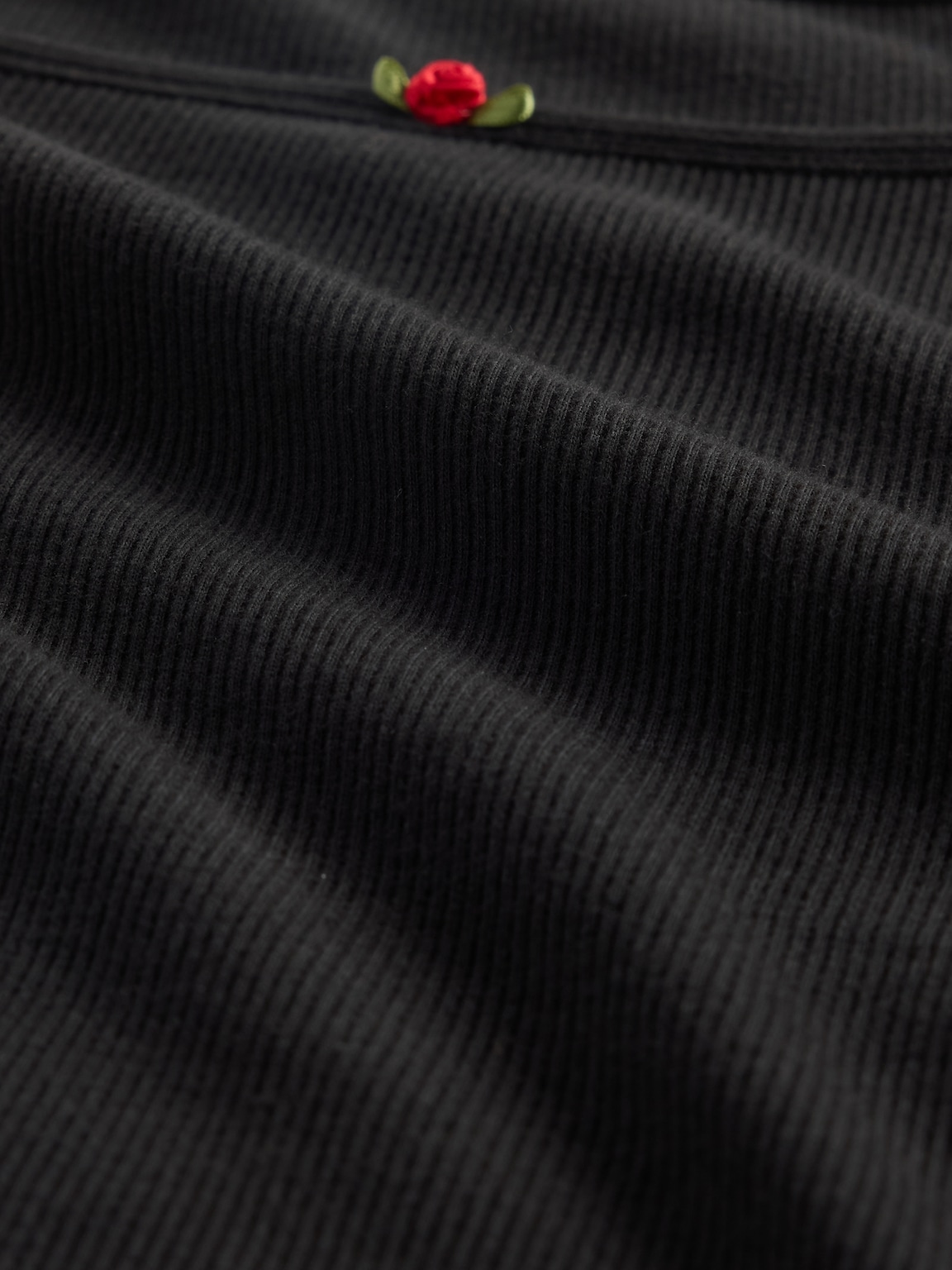 Kids Rib Puff-Sleeve Top