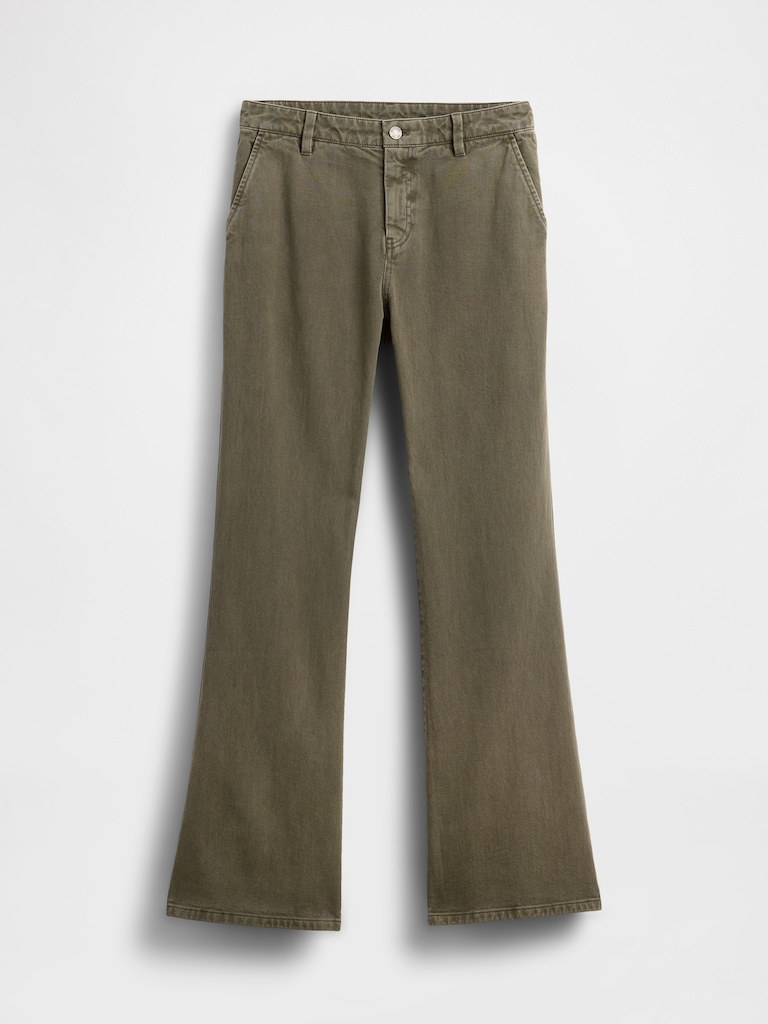 Low Rise Flare Khakis