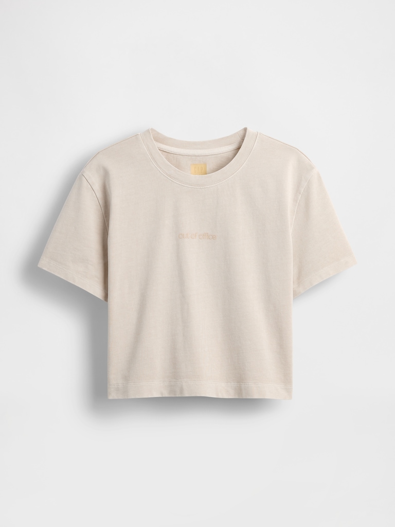 Gap × BÉIS Organic Cotton VintageSoft Crop Graphic T-Shirt