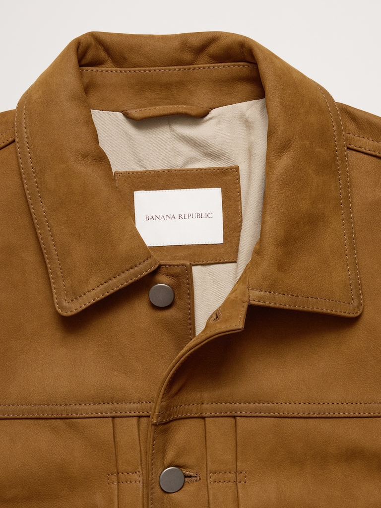 Nubuck Leather Trucker Jacket