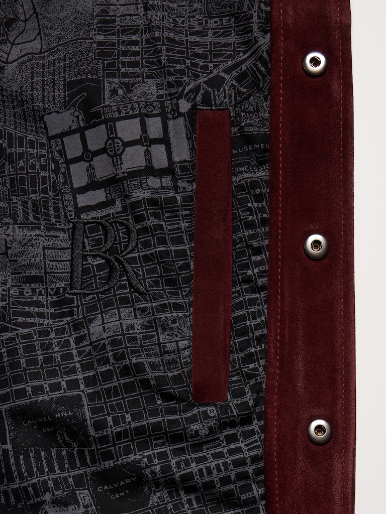 Oiled Suede Trucker Jacket