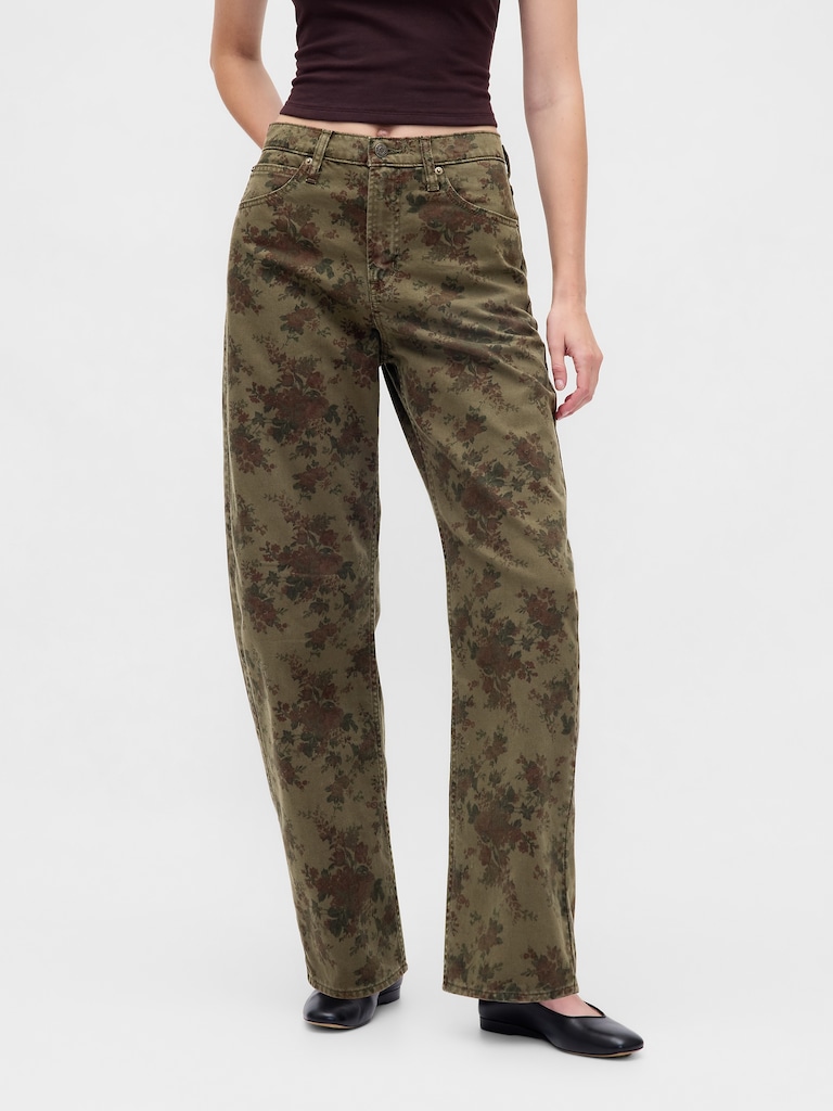 High Rise Barrel Jeans