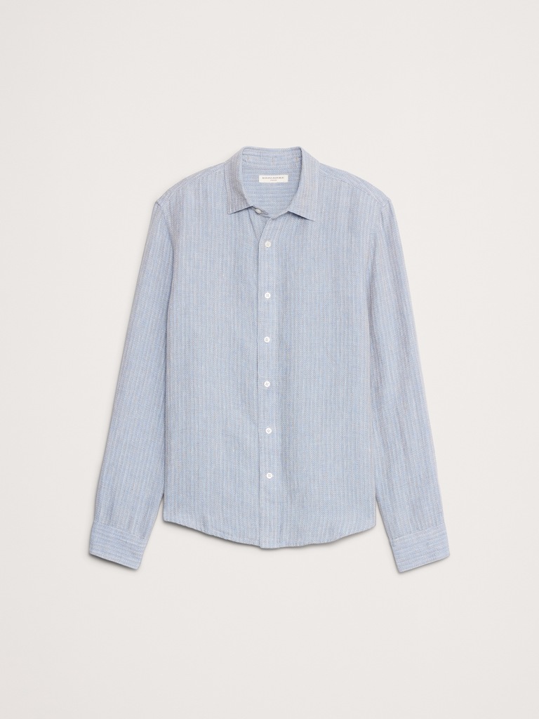 Textured Shirt with Linen