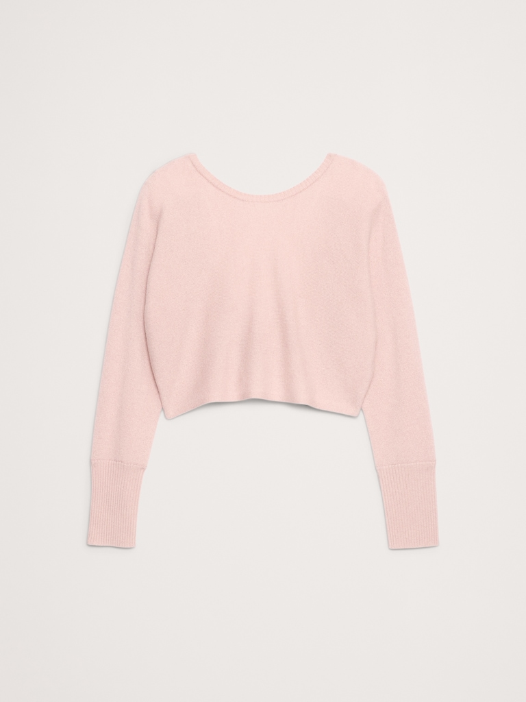 Lightweight Cashmere Twist-Back Sweater