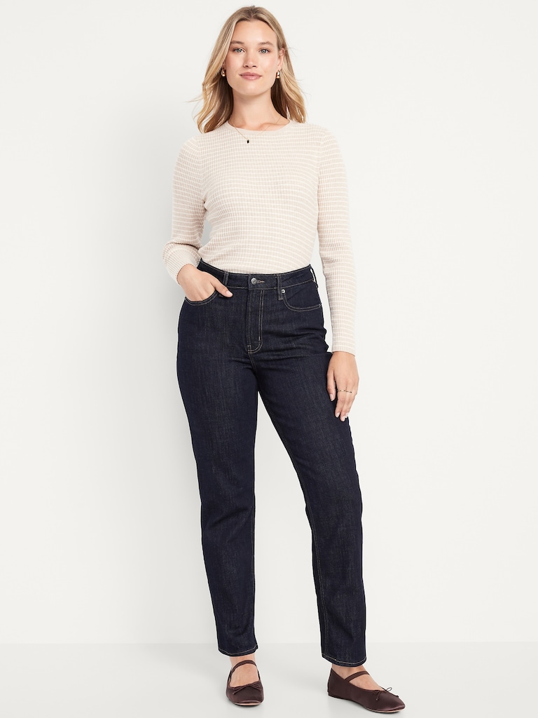 Extra High-Waisted Straight Jeans