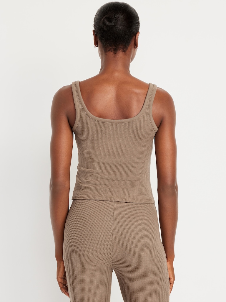 Cozy Waffle Pajama Tank Top