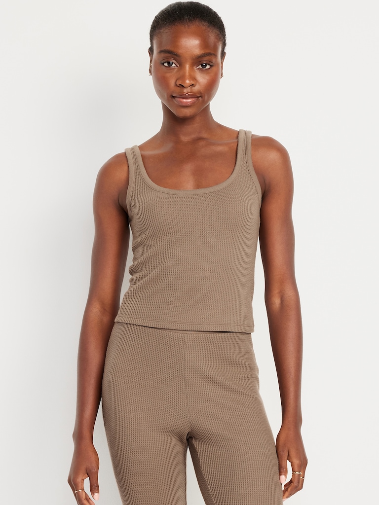 Cozy Waffle Pajama Tank Top