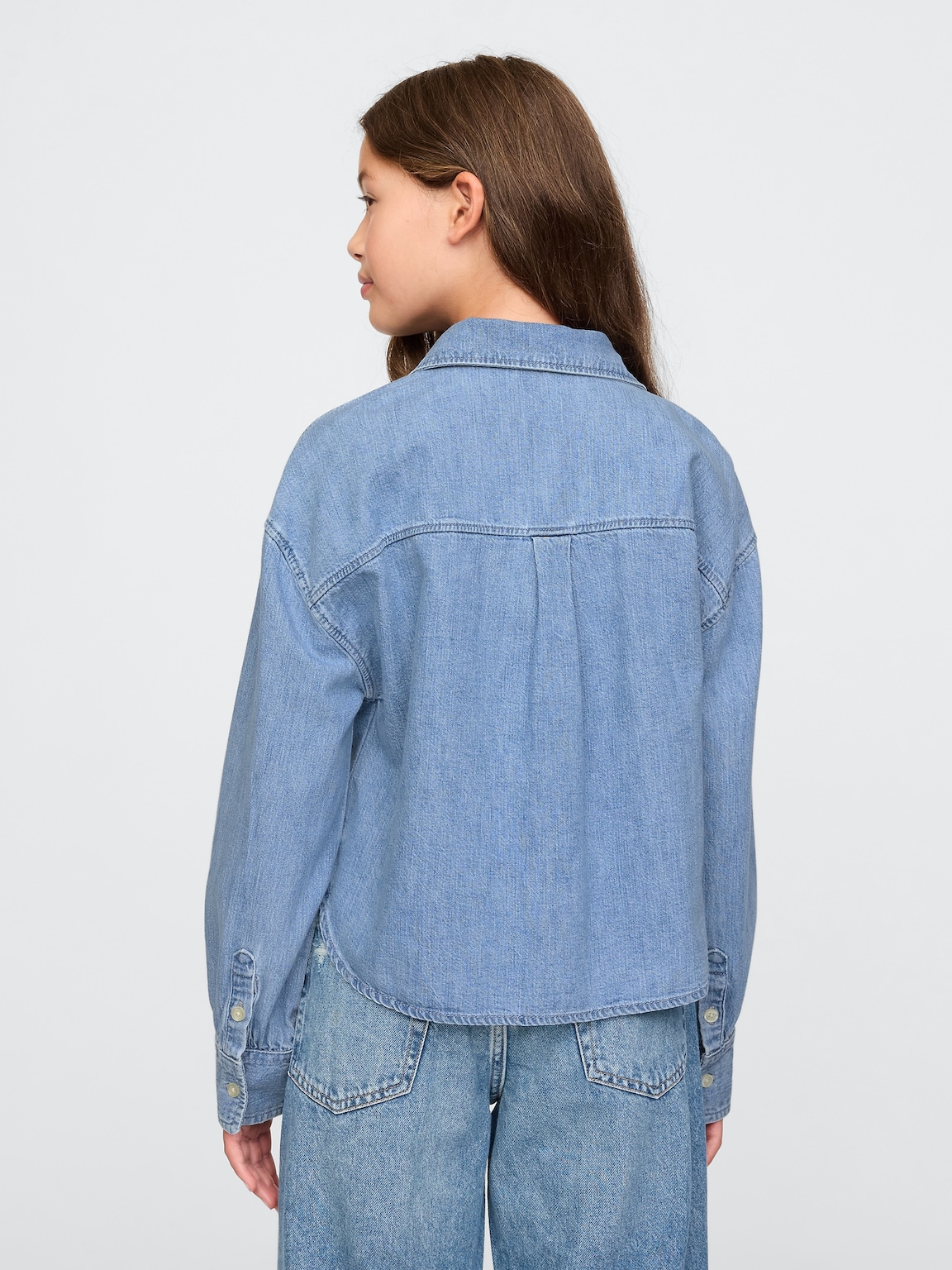Kids Oversized Denim Shirt